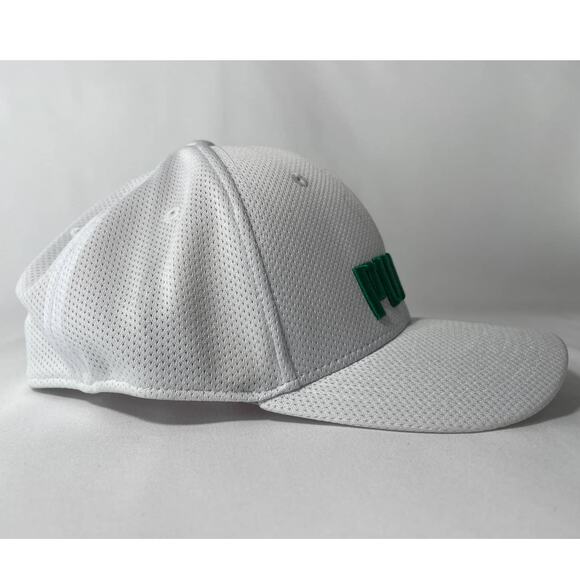 Puma Evercat Stretch Fit Baseball Cap Hat Mesh White Red Green Adult Size L/XL - Picture 2 of 10